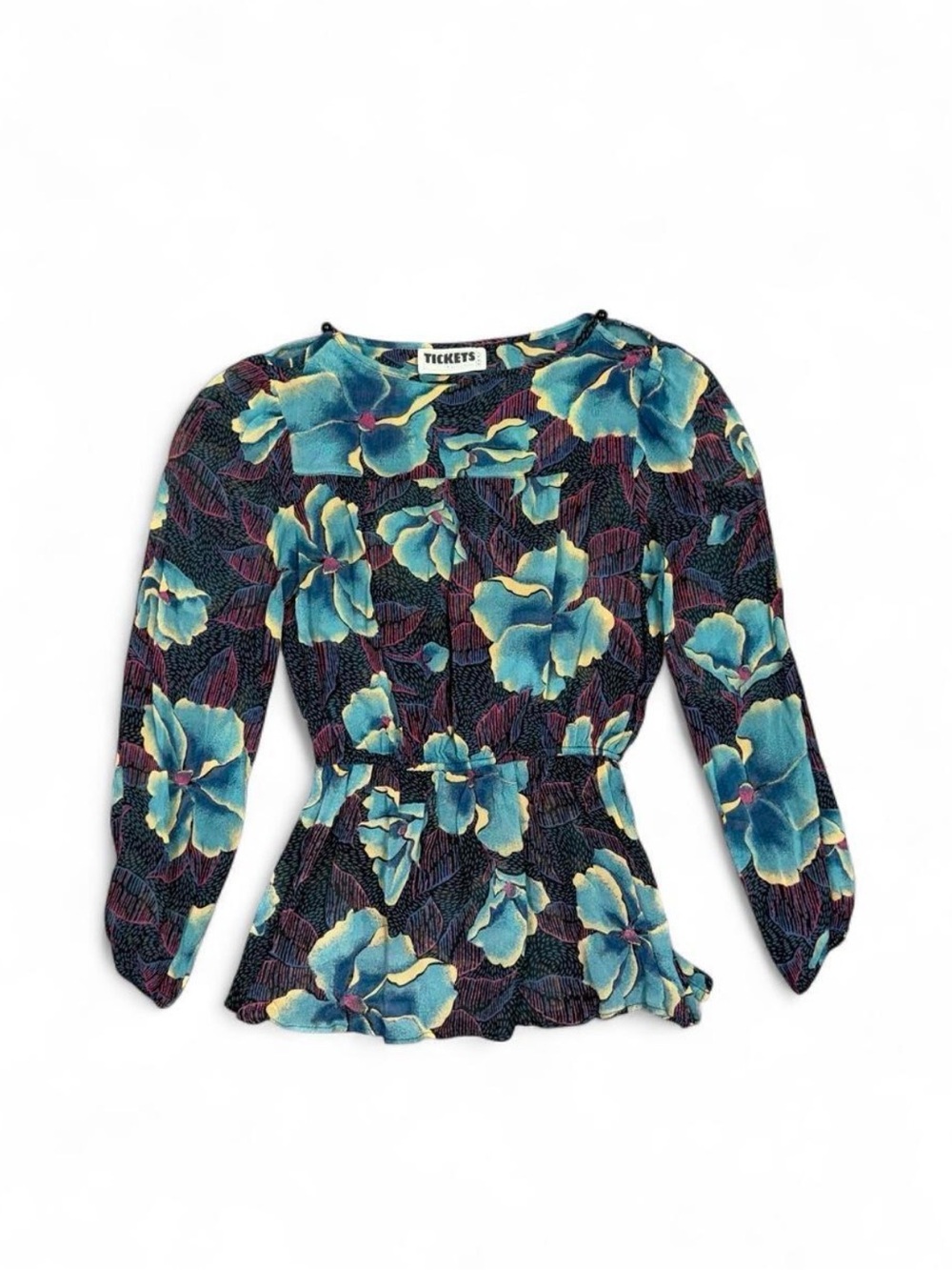 Vintage 90s Floral Blouse Tickets California